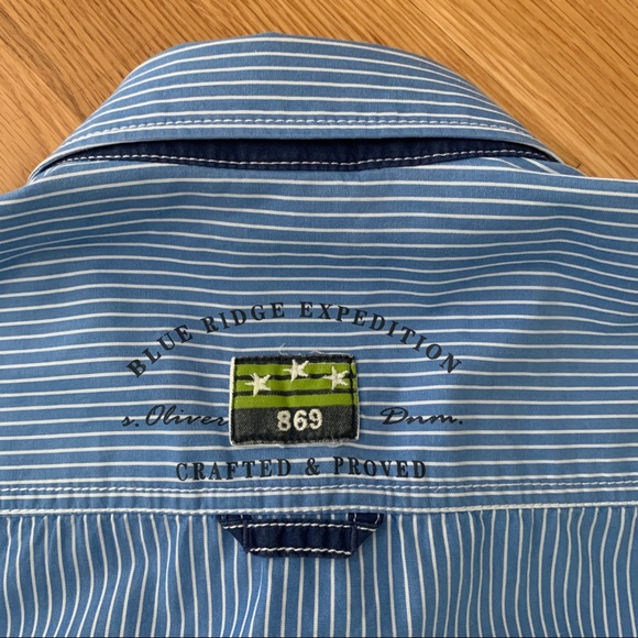 S Oliver Embroidered Long Sleeve Button Down Shirt - Picture 5 of 16